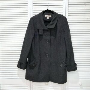 Kristen Blake Gray Wool Coat Size XL